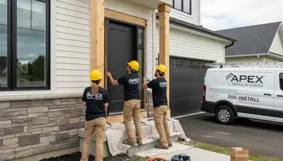Professional door installation with durable vinyl siding in Kansas City, MO homes