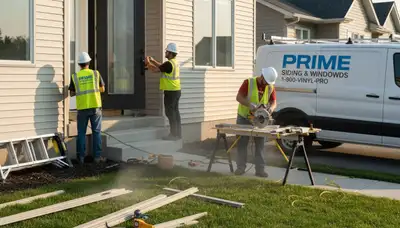Professional door installation with vinyl siding in Kansas City, MO by Next Level Exteriors