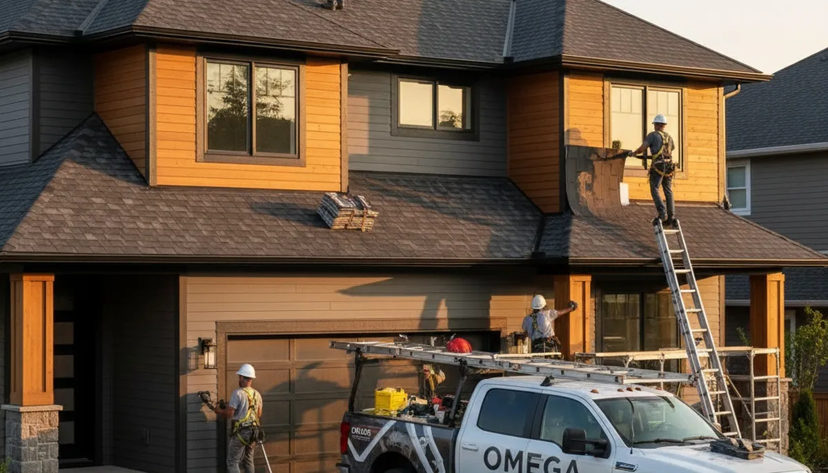 Vinyl siding installation on Kansas City MO home by Next Level Exteriors roofing and siding experts