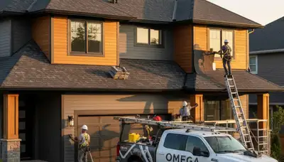 Vinyl siding installation on Kansas City MO home by Next Level Exteriors roofing and siding experts