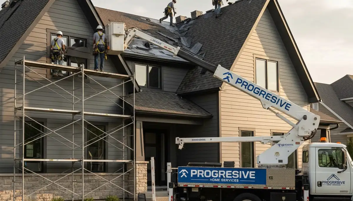 Roof repair in Kansas City, MO by Next Level Exteriors for storm and hail damage repairs