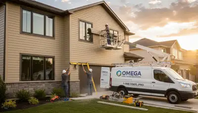 Vinyl siding installation on Kansas City MO home by Next Level Exteriors professionals