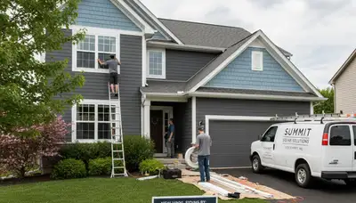 Professional vinyl siding installation on a Kansas City MO home exterior
