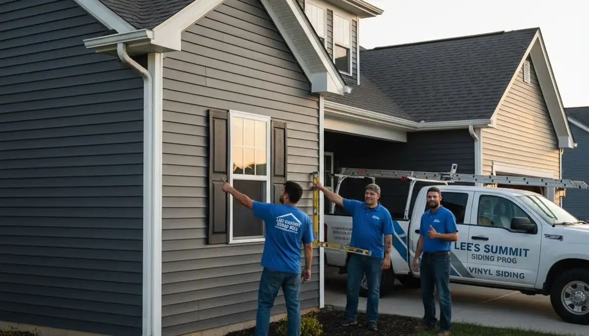 Professional vinyl siding installation on home exterior in Kansas City, MO