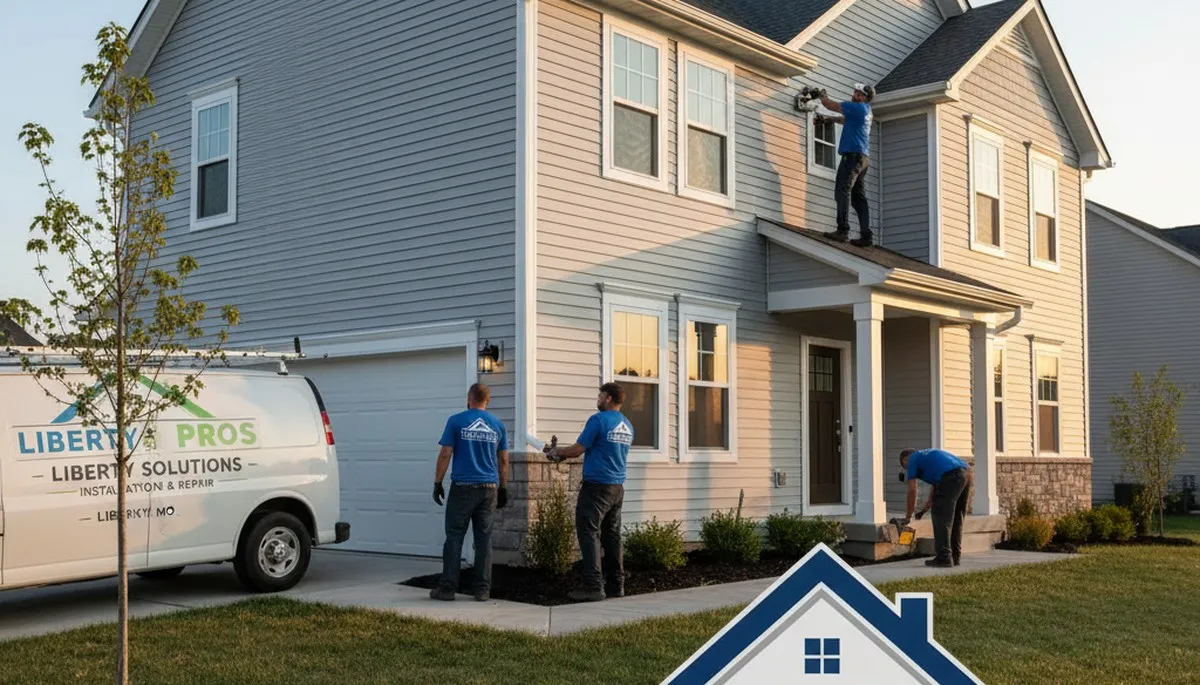 Professional vinyl siding installation on home exterior in Kansas City, MO