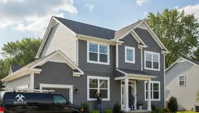 Vinyl siding installation on Kansas City MO home exterior by local siding contractors