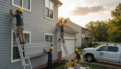 Professional vinyl siding installation on home exterior in Kansas City, MO