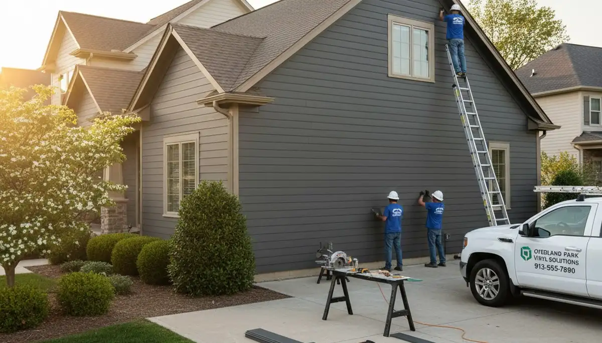 Professional vinyl siding installation on home exterior in Kansas City MO