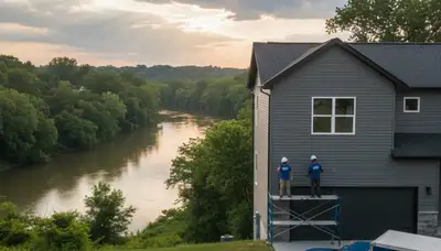 Professional vinyl siding installation on home exterior in Kansas City, MO