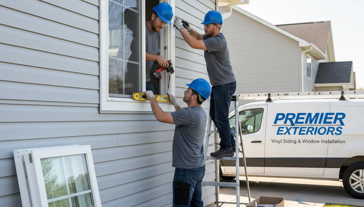 Professional window installation and vinyl siding in Kansas City, MO home exterior renovation